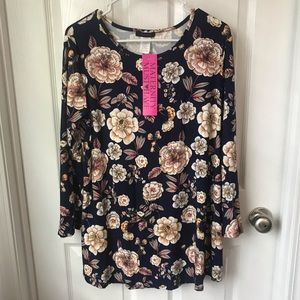 Floral Maternity Top Size Large New